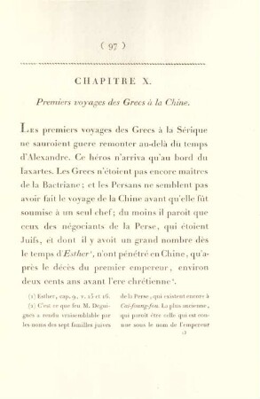 Chapitre X. Premiers voyages des Grecs à la Chine