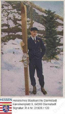 USA, Lake Placid / 1932 Olympische Winterspiele / [Hans] Vinjarengen (1905-1984), norwegischer Skisportler, Porträt / Sammelwerk Nr. 6 'Olympia 1932', Bild Nr. 195 Gruppe 20