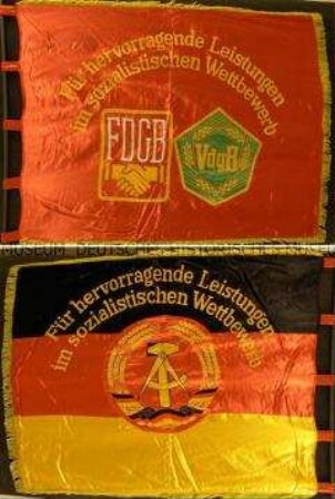 Wanderfahne des Ministerrates der DDR, des Bundesvorstandes des FDGB und des Zentralvorstandes des VdgB