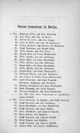 Series Consulum in Berlin