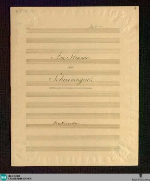 Am Strande bei Scheveningen - Don Mus.Ms. 901 : A, pf; e; StrK 79/1
