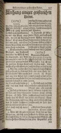 Anhang einiger geistreichen Lieder.