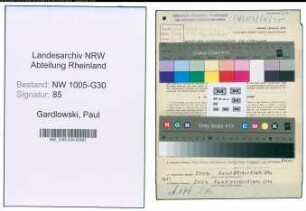 Entnazifizierung Paul Gardlowski , geb. 25.10.1894 (Gruppenfuehrer)