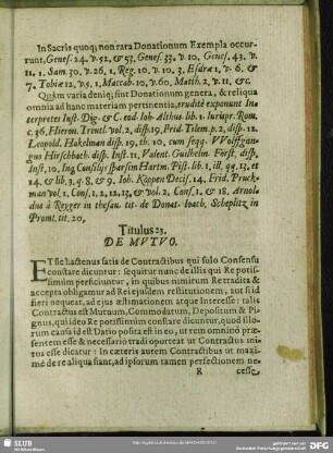Titulus 23. De Mutuo