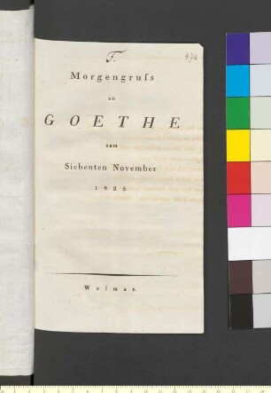 Brief von Riemer, Friedrich Wilhelm an Goethe, Johann Wolfgang von