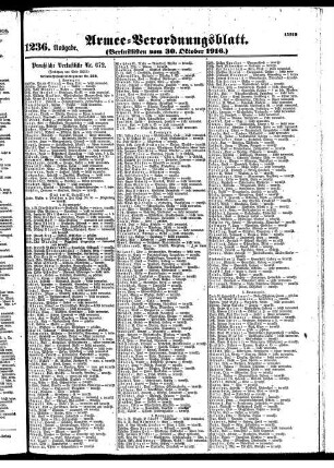 1236.Ausgabe. Montag, 30. Oktober 1916