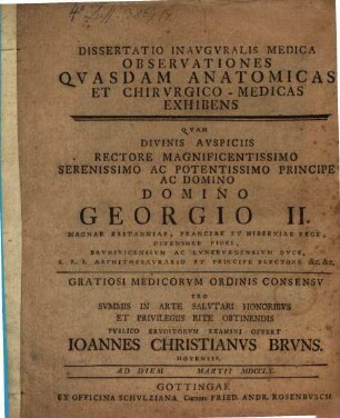 Diss. inaug. ..., observationes quasdam anatomicas et chirurgico-medicas exhibens