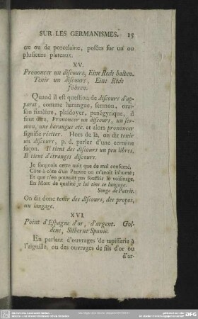 XVI. Point d'Espagne d'or, d'argent. Goldene, Silberne Spanie