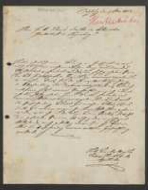 Brief von Julius Hinterhuber an Friedrich Wilhelm Schmid