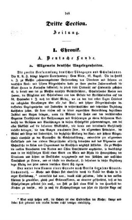 Chronik : dritte Section
