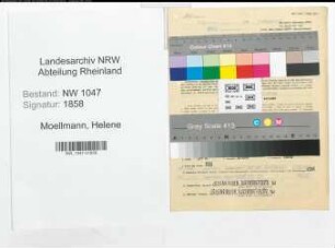 Entnazifizierung Helene Moellmann , geb. 27.04.1900 (Postbeamtin)