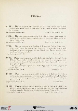 Faïences (Nr. 180-201)