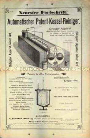 Neuester Fortschritt! Automatischer Patent-Kessel-Reiniger.