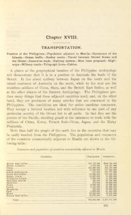 Chapter XVIII. Transportation
