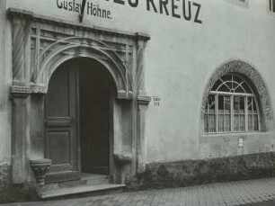 Colditz, Hotel Goldnes Kreuz, Portal