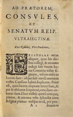 Epistolarum selectarum centuriae III.