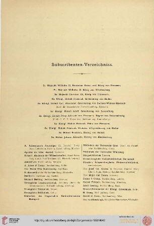 Subscribenten-Verzeichnis