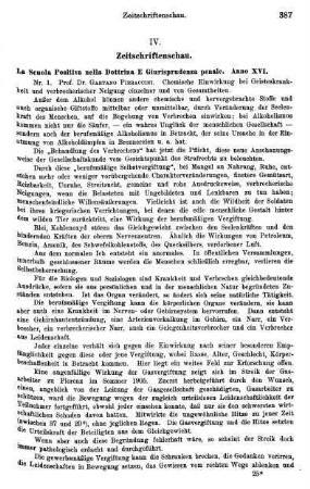 387-398, IV. Zeitschriftenschau