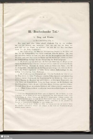 III. Beschreibender Teil