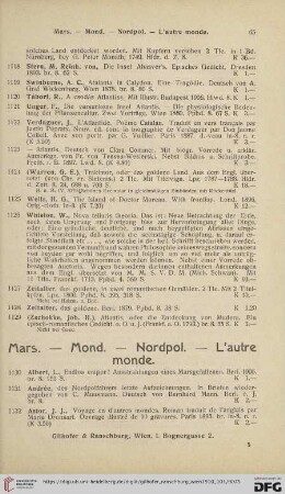 Mars. - Mond. - Nordpol. - L'autre monde (Nr. 1130 - 1228)