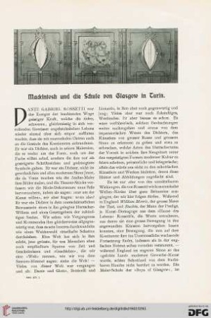 Mackintosh und die Schule von Glasgow in Turin