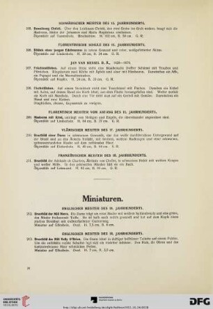 Miniaturen (Nr. 212-273)