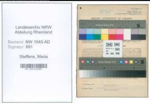 Entnazifizierung Maria Steffens , geb. 12.02.1910 ()