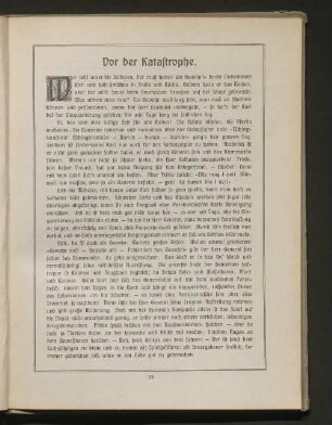 Vor der Katastrophe