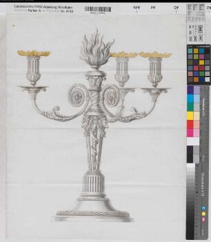 Tafeldekorationen Leuchter (1792) 1 : 1 59 x 47,5 Zeichnung Landsberg-Velen Nr. 742