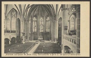 Ansichtskarte Altarraum der Garnisonkirche, Kaiser-Friedrich-Platz [1/3]