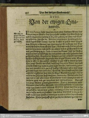 XVIII. Von der ewigen Gnadenwahl