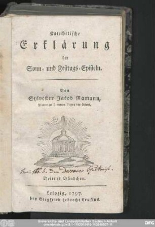 Drittes Bändchen: Katechetische Erklärung der Sonn- und Festtags-Episteln