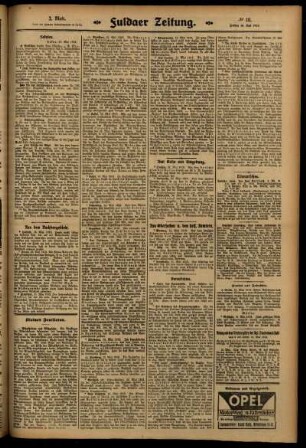 Zweite Ausgabe vom Freitag, den 16. Mai 1913.