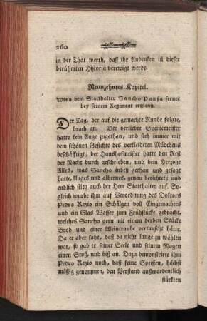 Neunzehntes Kapitel. Wie's dem Statthalter Sancho Pansa ferner bey seinem Regiment ergieng