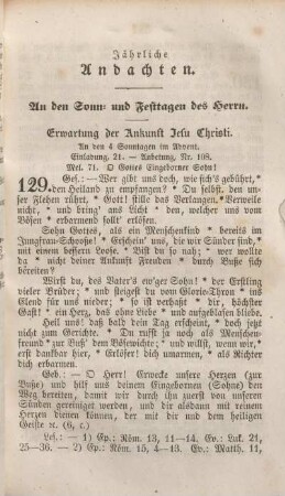 Jährliche Andachten.