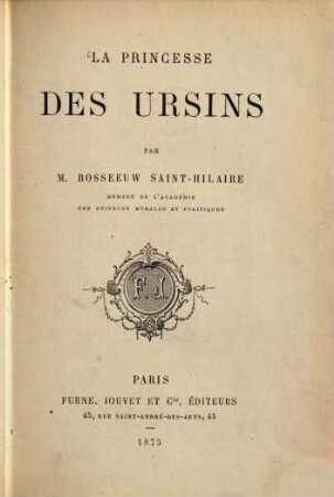 La Princesse des Ursins