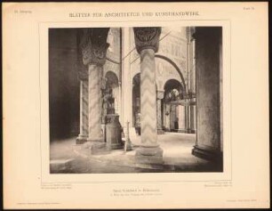 Sankt Godehard, Hildesheim: Innenansicht Umgang östlicher Chor (aus: Blätter für Architektur und Kunsthandwerk, 3. Jg., 1890, Tafel 15)