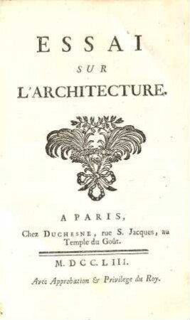 Essai Sur L'Architecture