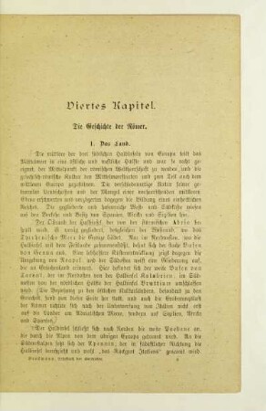 Viertes Kapitel. Die Geschichte der Römer