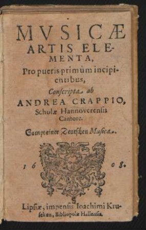 Musicae Artis Elementa : Pro pueris primum incipientibus