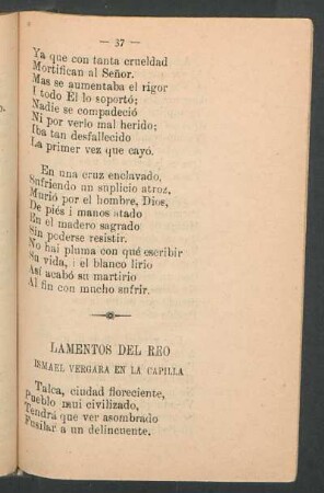 Lamentos del reo : Ismael Vergara en la capilla