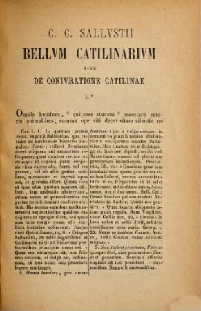 C. Crispi Sallustii Bellum Catilinarium et Jugurthinum curavit J. L. Burnouf recognovit Thomas Vallaurius
