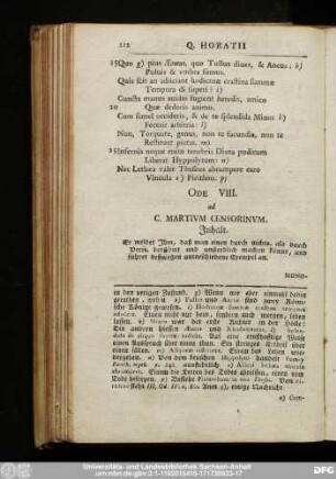 Ode VIII. ad C. Martium Censorinum.