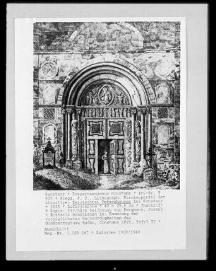 Kirchenportal der ehemaligen Reichsabtei Petershausen bei Konstanz