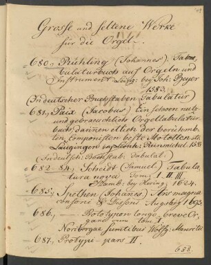 Große und seltene Werke für die Orgel (No. 680-694)