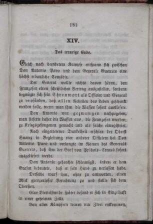 XIV. Das traurige Ende