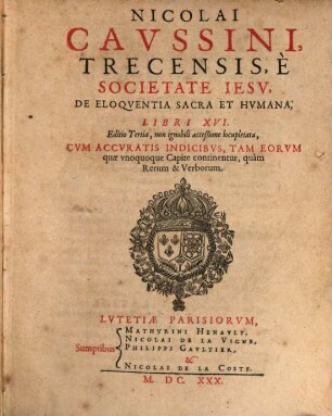 De Eloquentia sacra et humana : libri 16