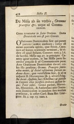 438-449, Canon terminatur in sexta Oratione. Oratio Dominicalis ...