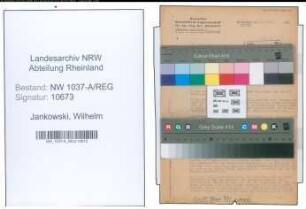 Entnazifizierung Wilhelm Jankowski , geb. 06.08.1888 ()