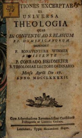 Positiones excerptae ex universa theologia